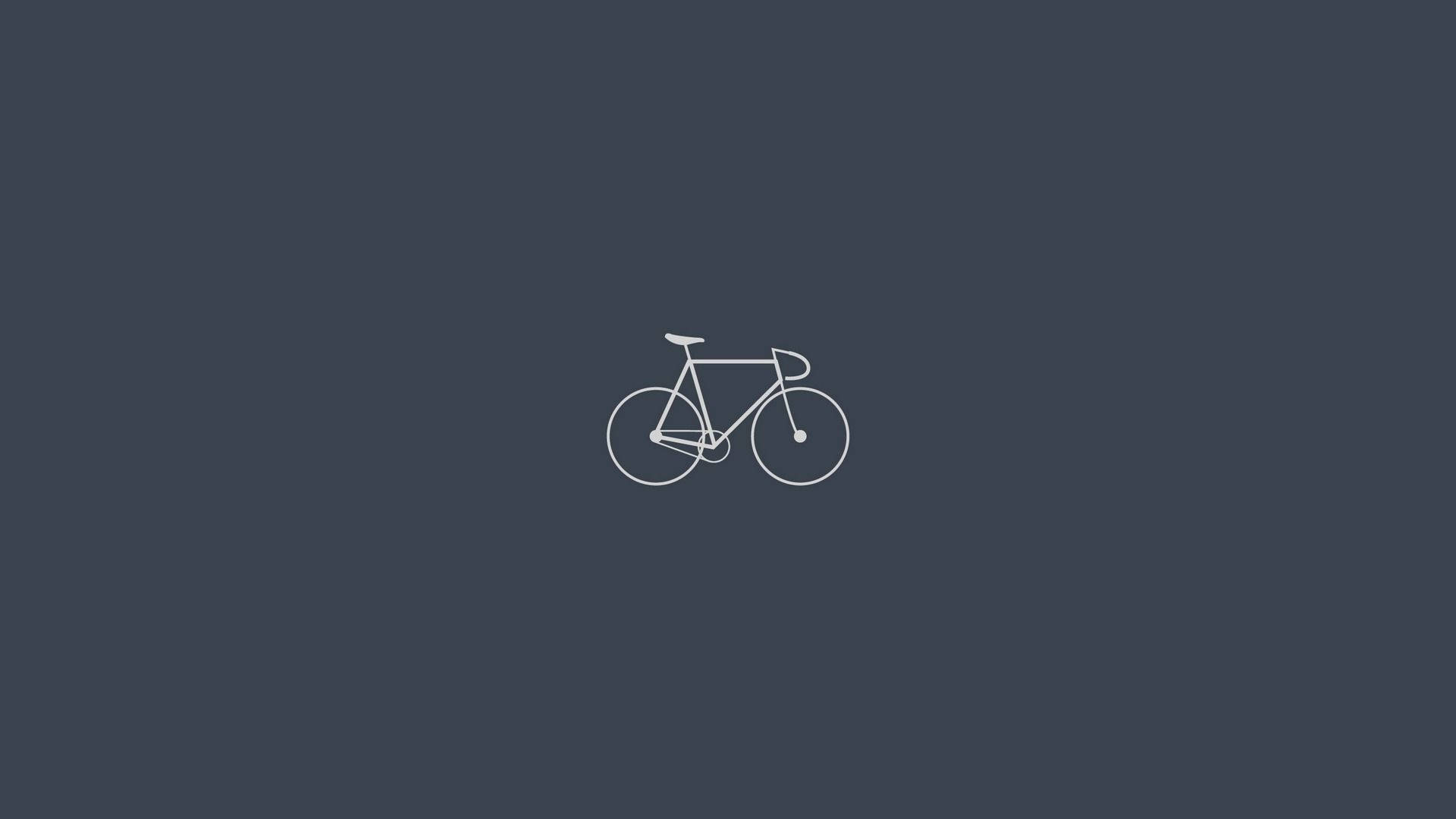 シンプルな自転車の輪郭 壁紙