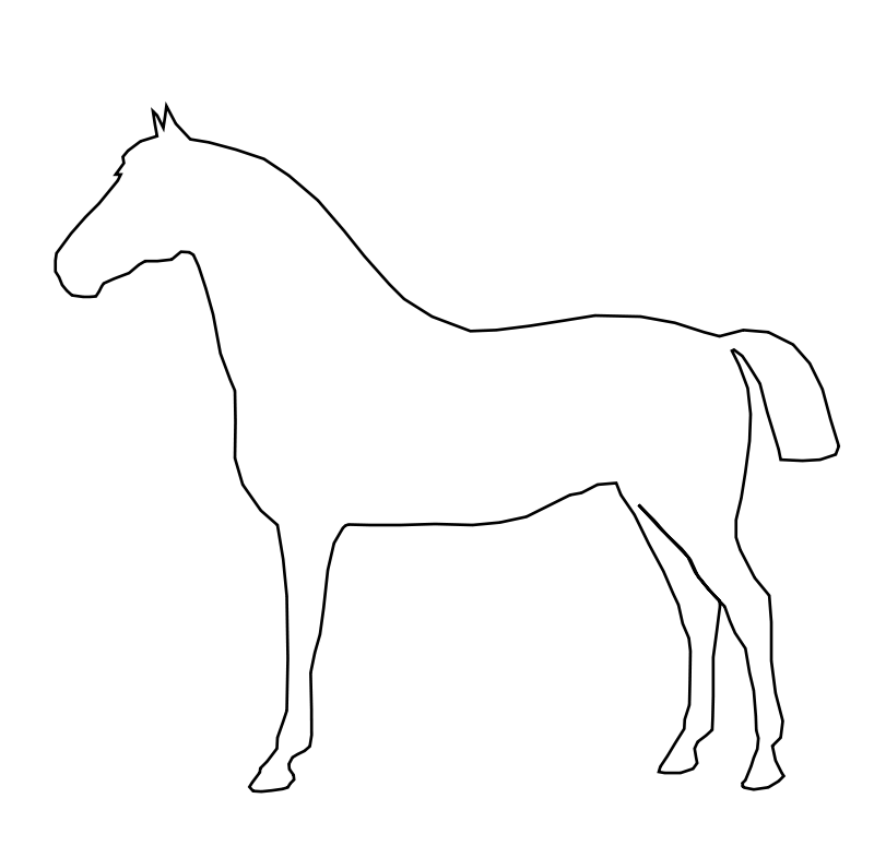 シンプルな馬の線画 壁紙