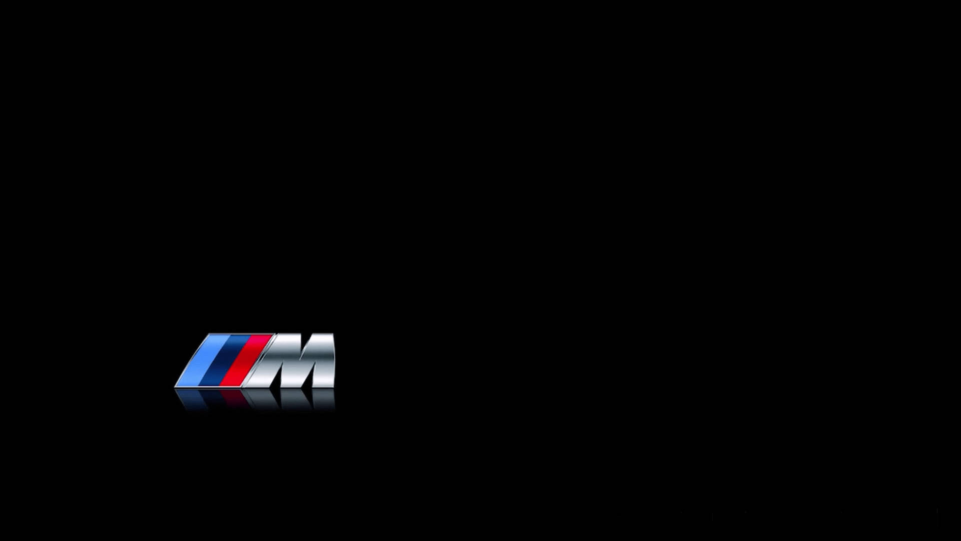 シンプルな黒のBMW Mロゴ 壁紙