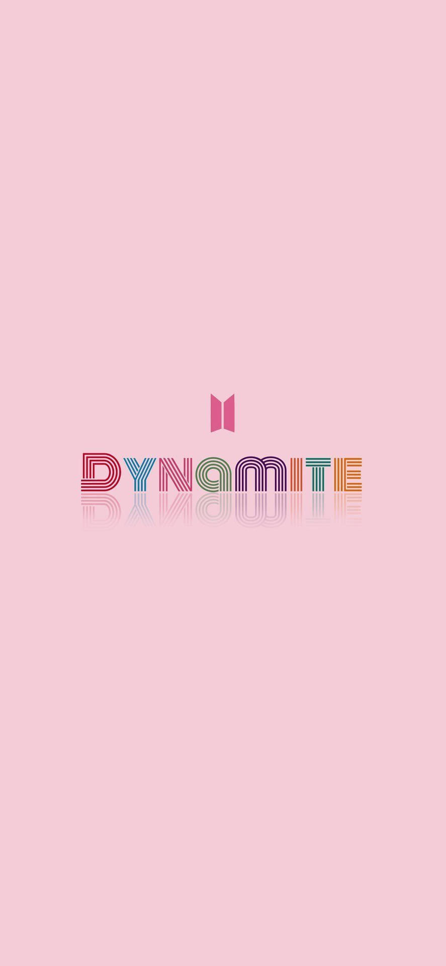 シンプルピンク BTS Dynamite ロゴ