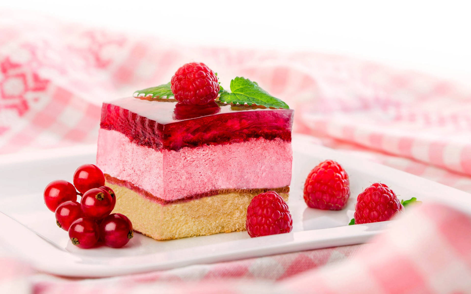 ジェロベリーケーキのスライス 壁紙
