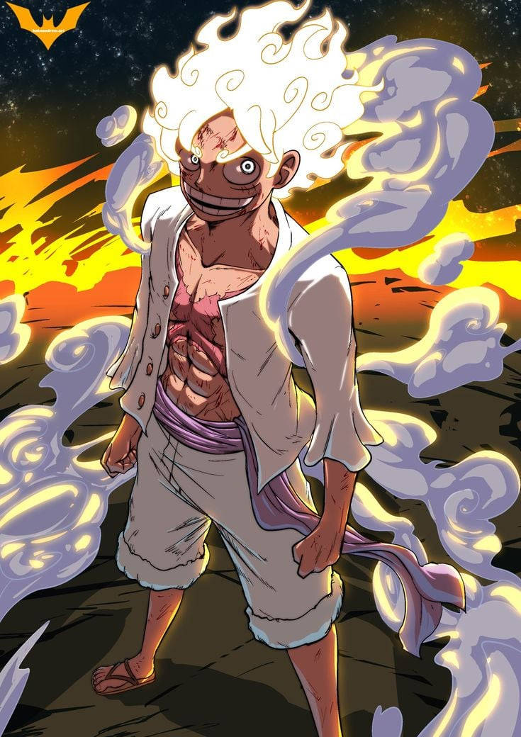 ジョイボーイ・ルフィの燃える髪 壁紙