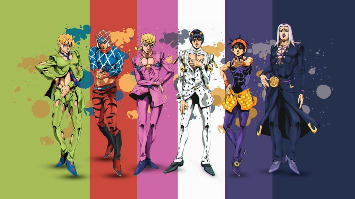 ジョジョ漫画の黄金の風6人 壁紙