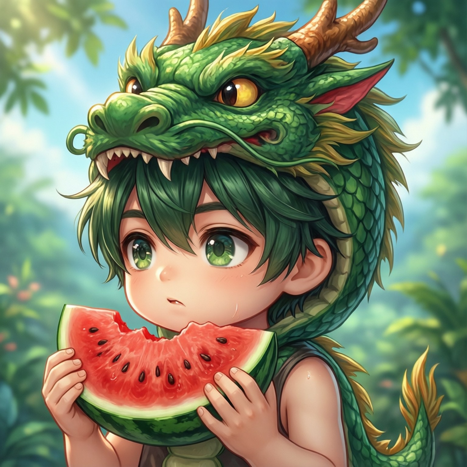 スイカドラゴンハット 壁紙