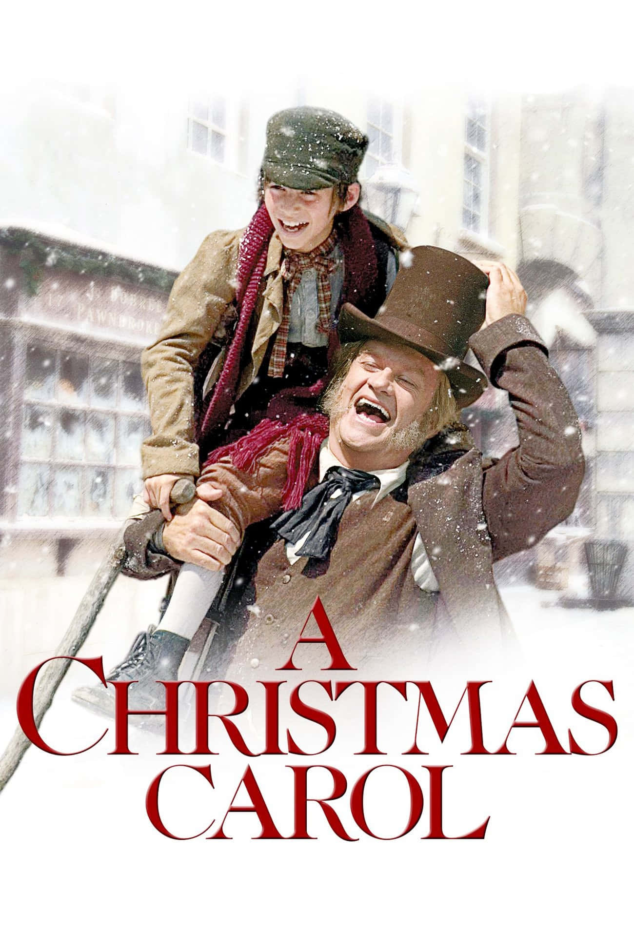 スクルージが心を改める『クリスマス・キャロル』 壁紙