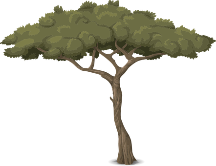 スタイライズされたベクターツリーのイラスト 壁紙