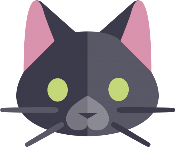 スタイライズされた黒猫のグラフィック 壁紙