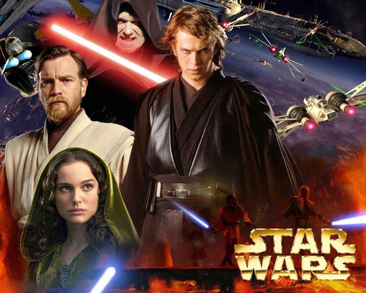 スター・ウォーズ プリクエルキャラクター 宇宙の絵 壁紙