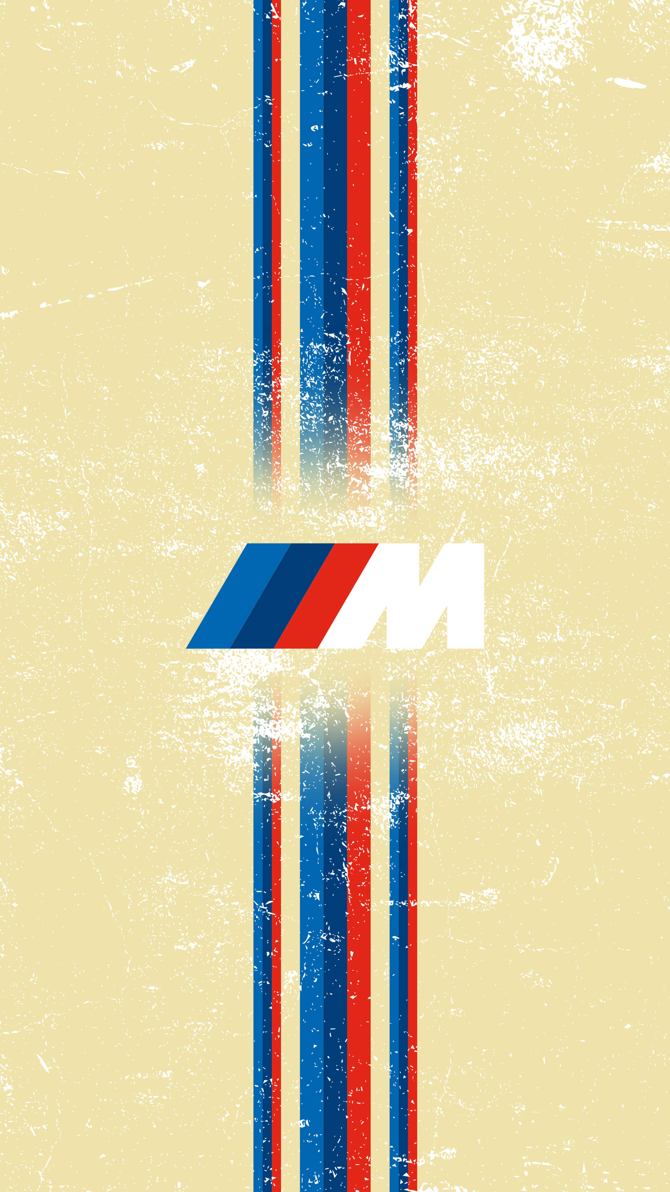ストライプ入り BMW M ロゴ イエロー 壁紙