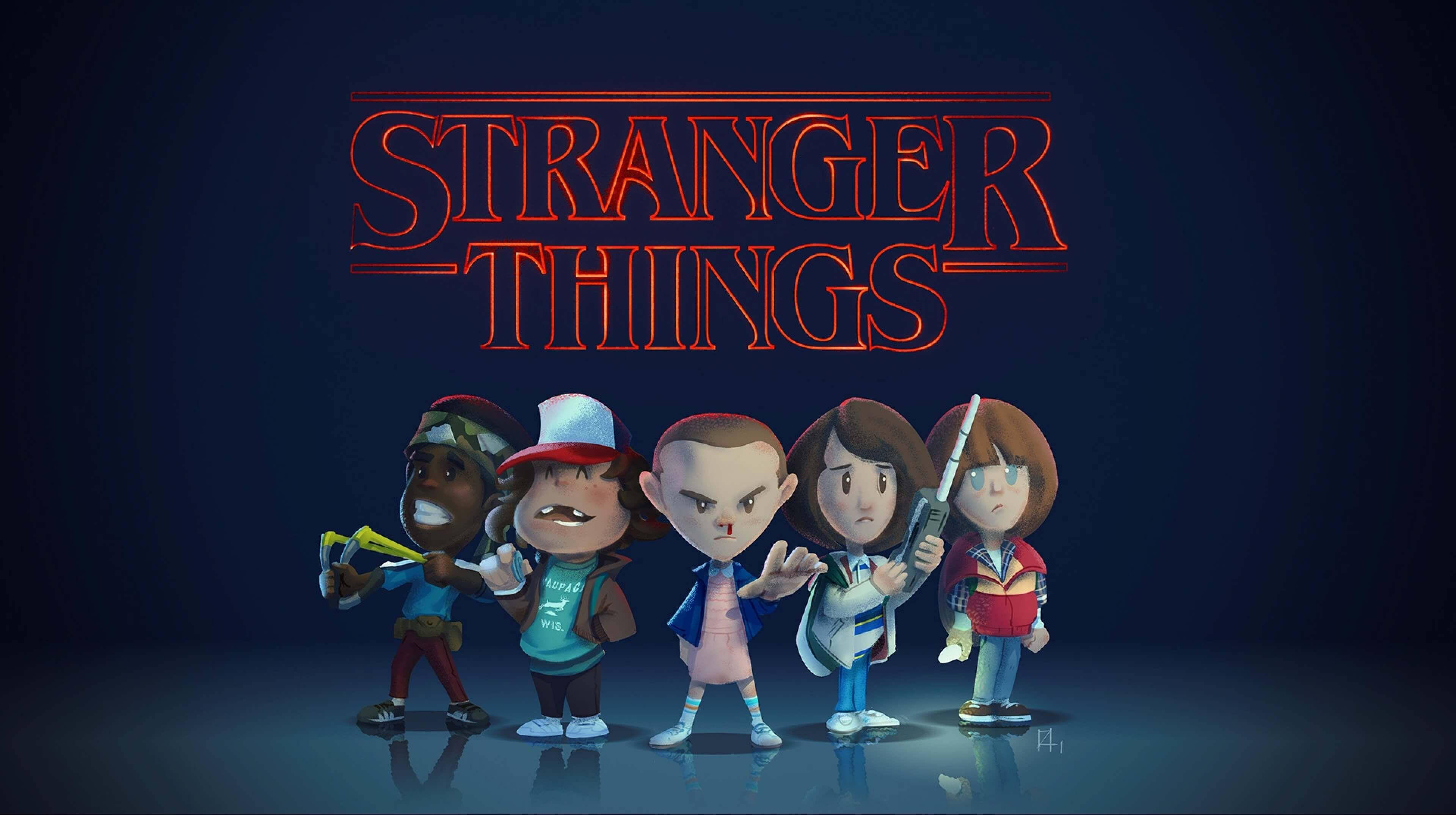 ストレンジャー・シングス 4K キャラクターイラスト 壁紙