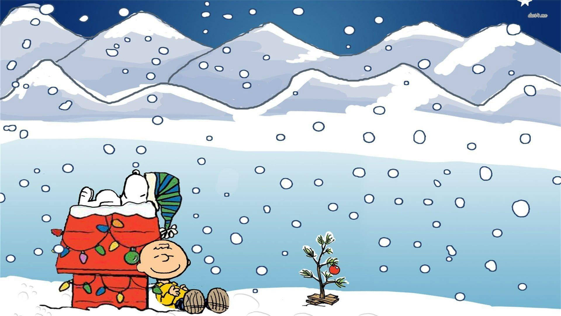 スヌーピー クリスマス アウトドア 雪 壁紙