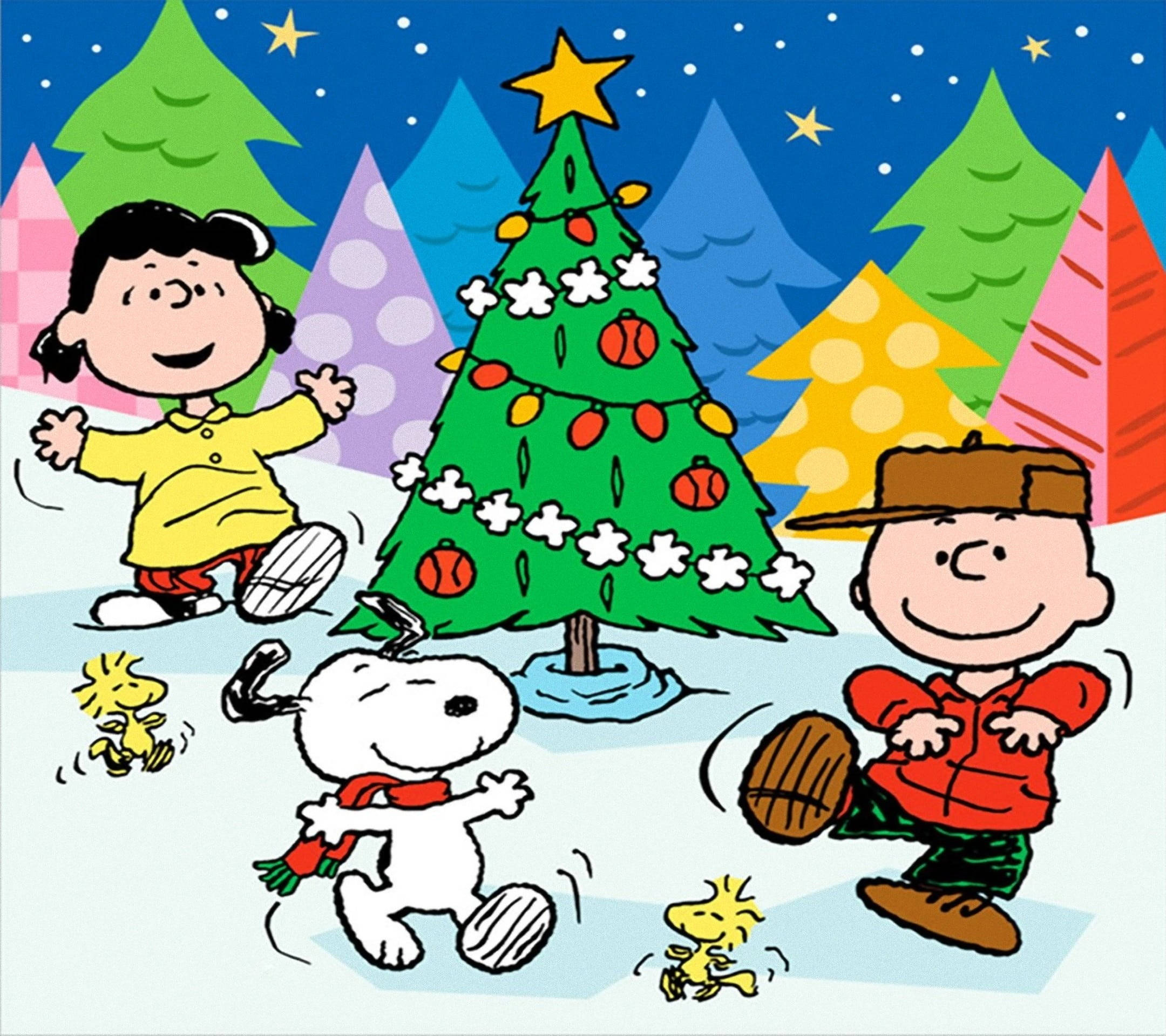 スヌーピーと人間の友達のクリスマス 壁紙