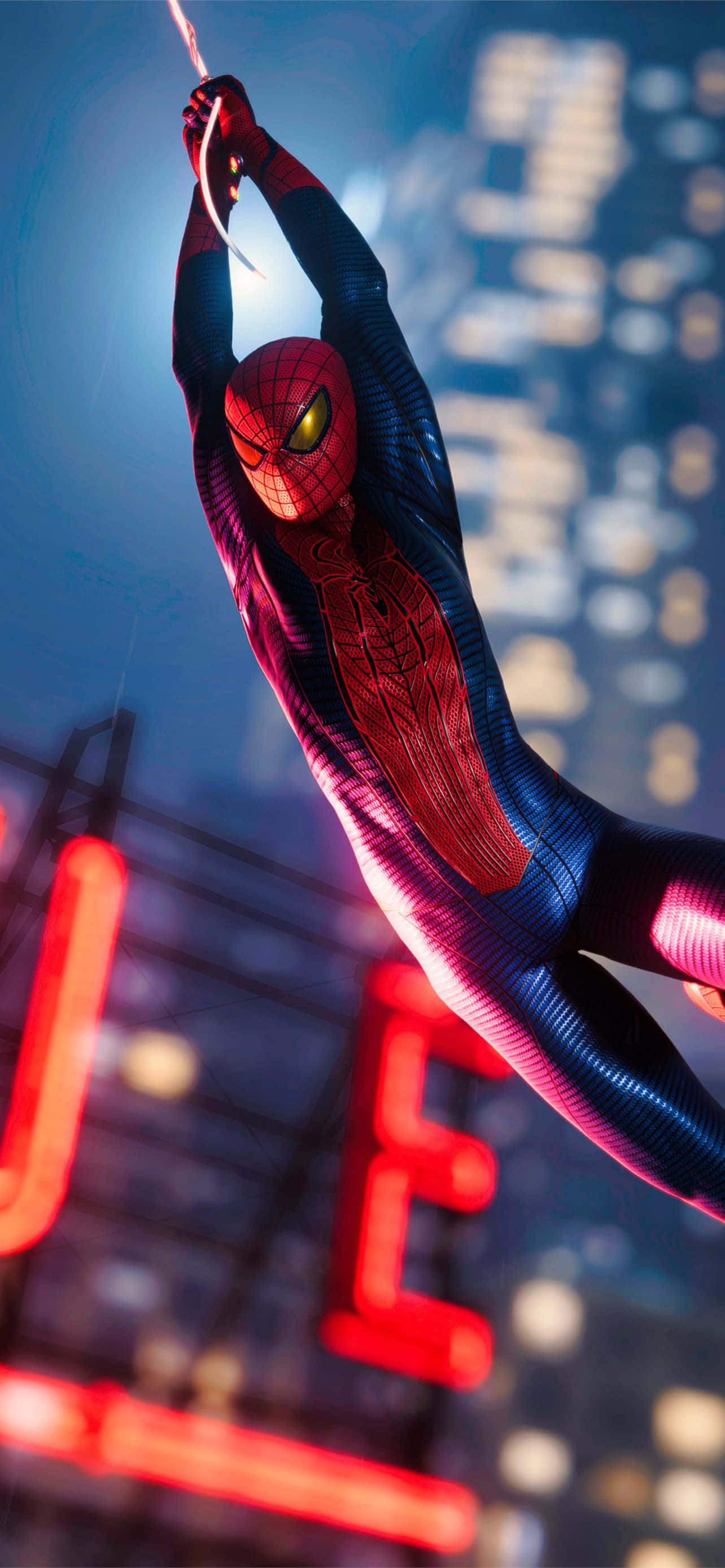 スパイダーマンのアクション満載シーン 壁紙