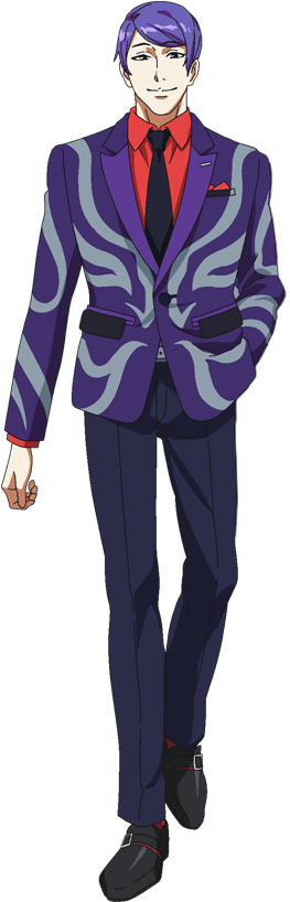 スーツ姿のスタイリッシュなアニメキャラクター 壁紙