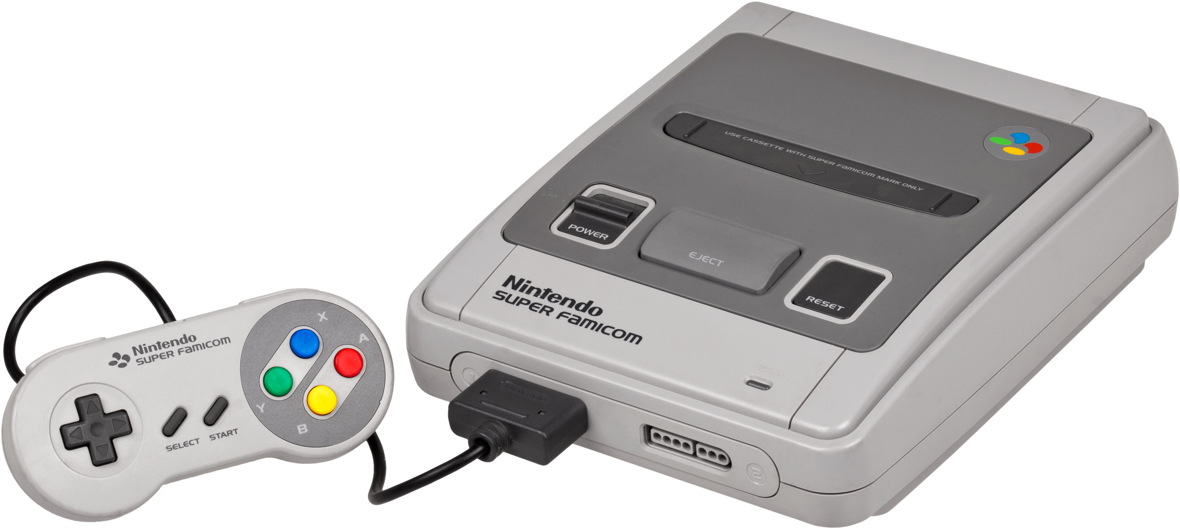 スーパーファミコン本体とコントローラー 壁紙