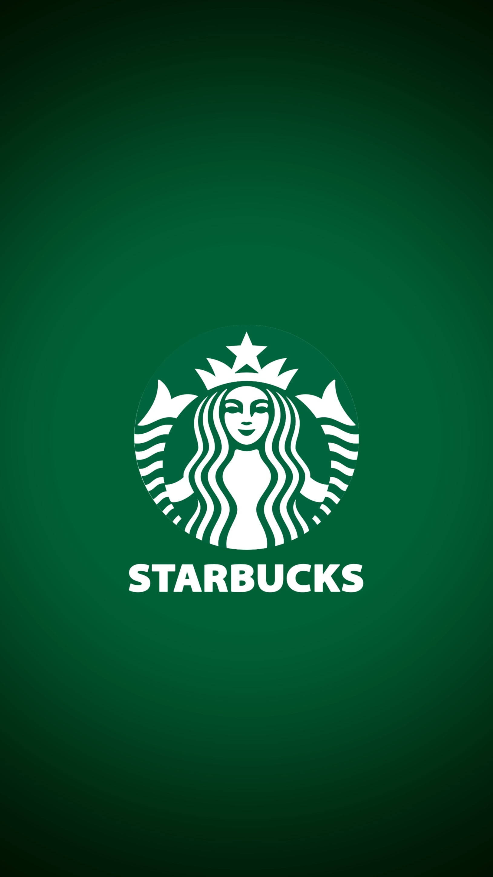 ダークグリーンのスターバックスiPhone 壁紙