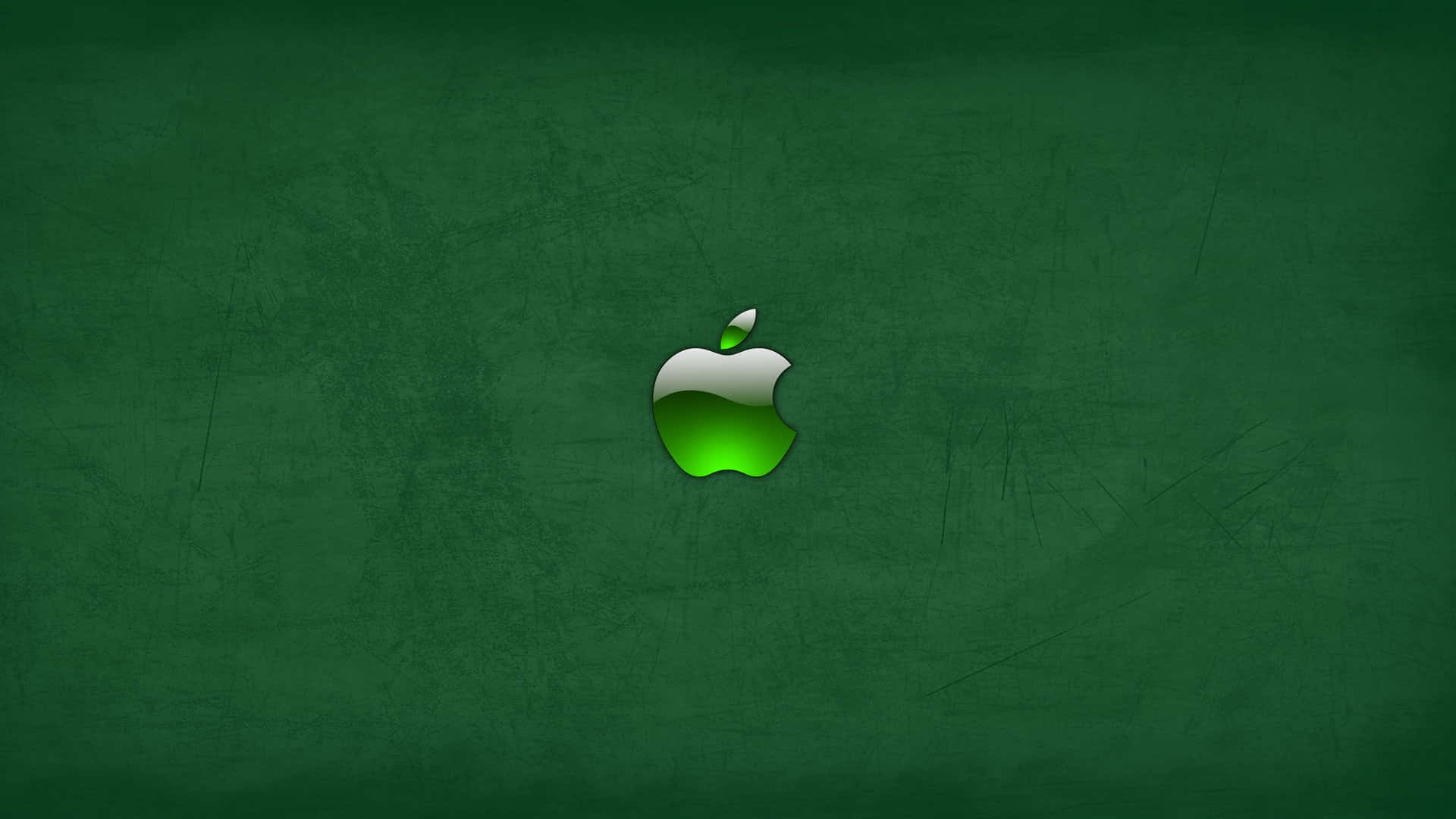 ダークグリーンのロゴが映えるHD Apple壁紙 壁紙