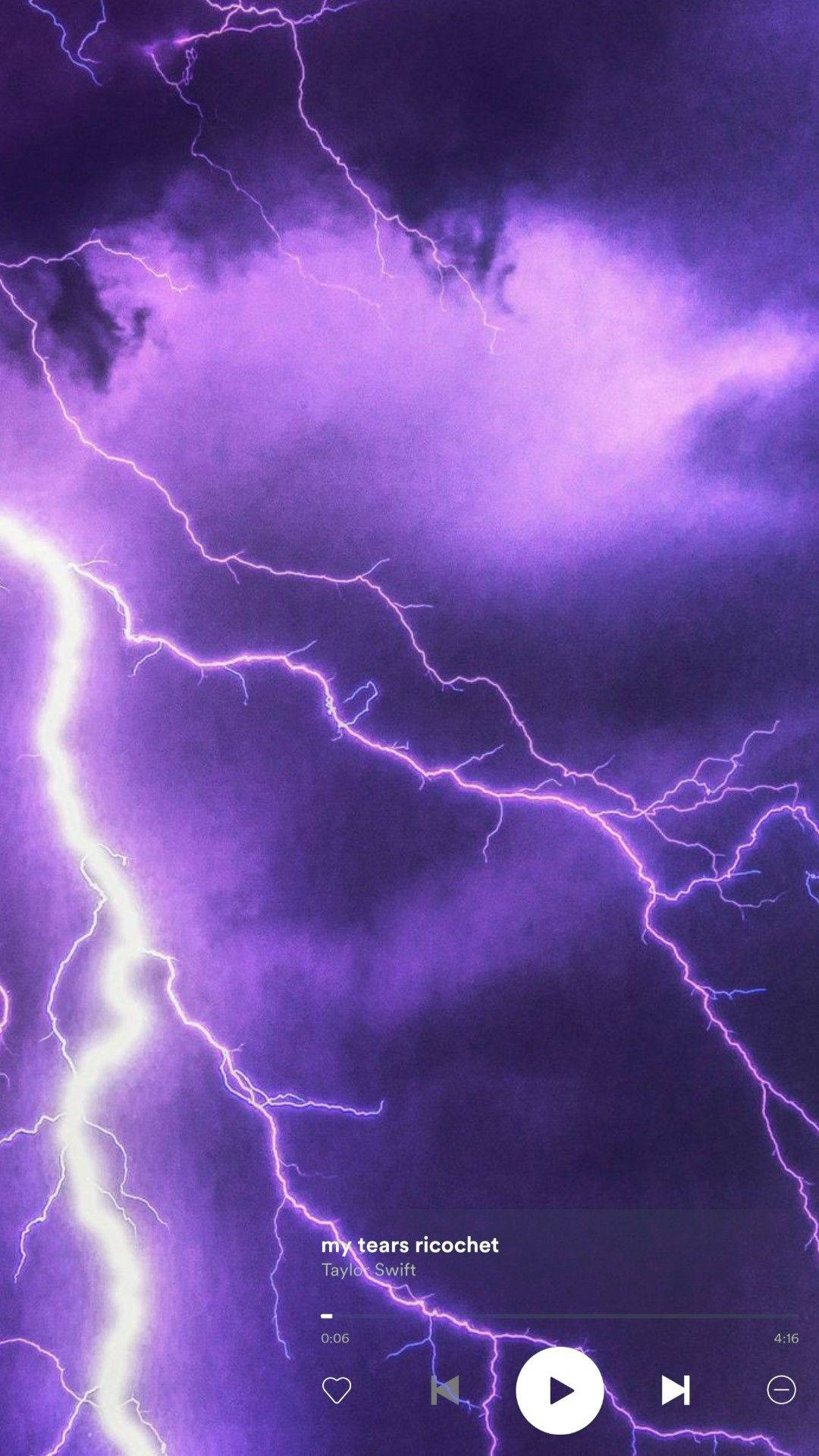 ダークパープルの雷雨プレイリスト 壁紙
