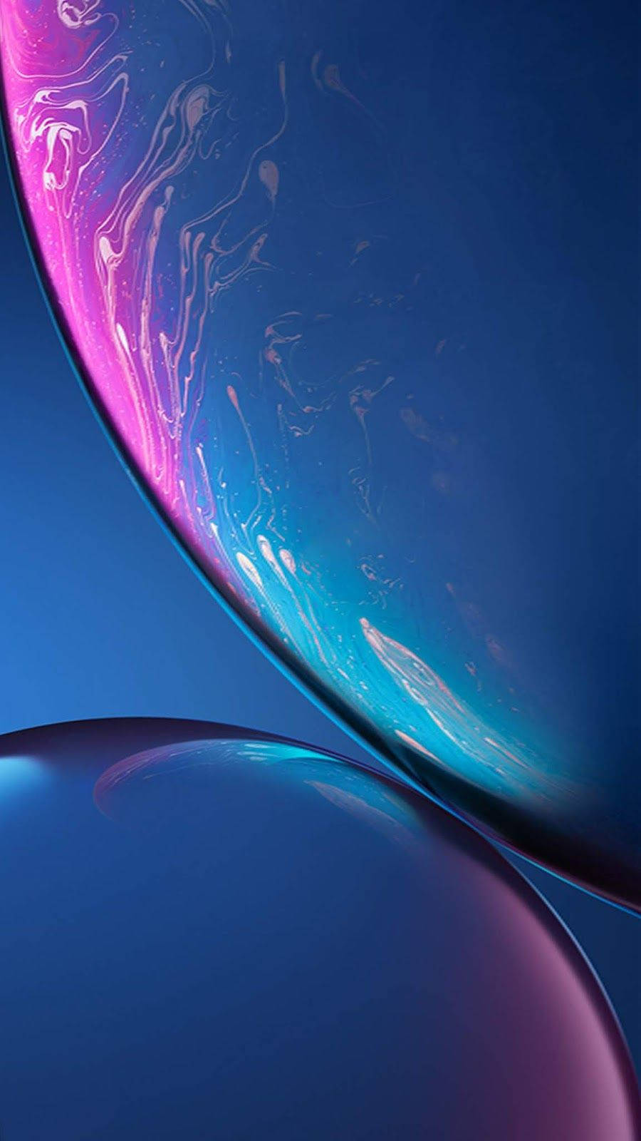 ダークブルーのiPhoneロック画面 壁紙