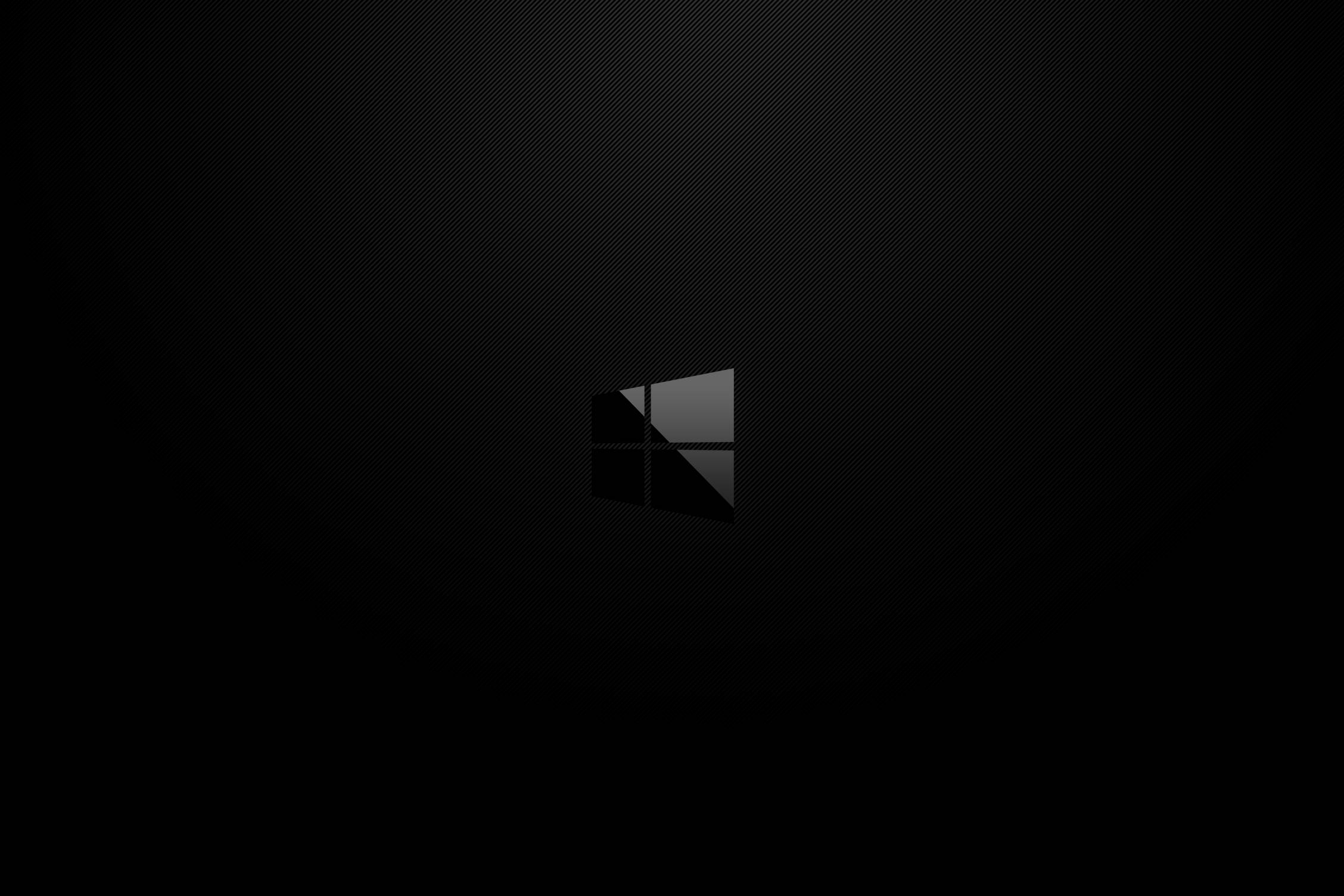 ダークミニマルなWindowsロゴ 壁紙