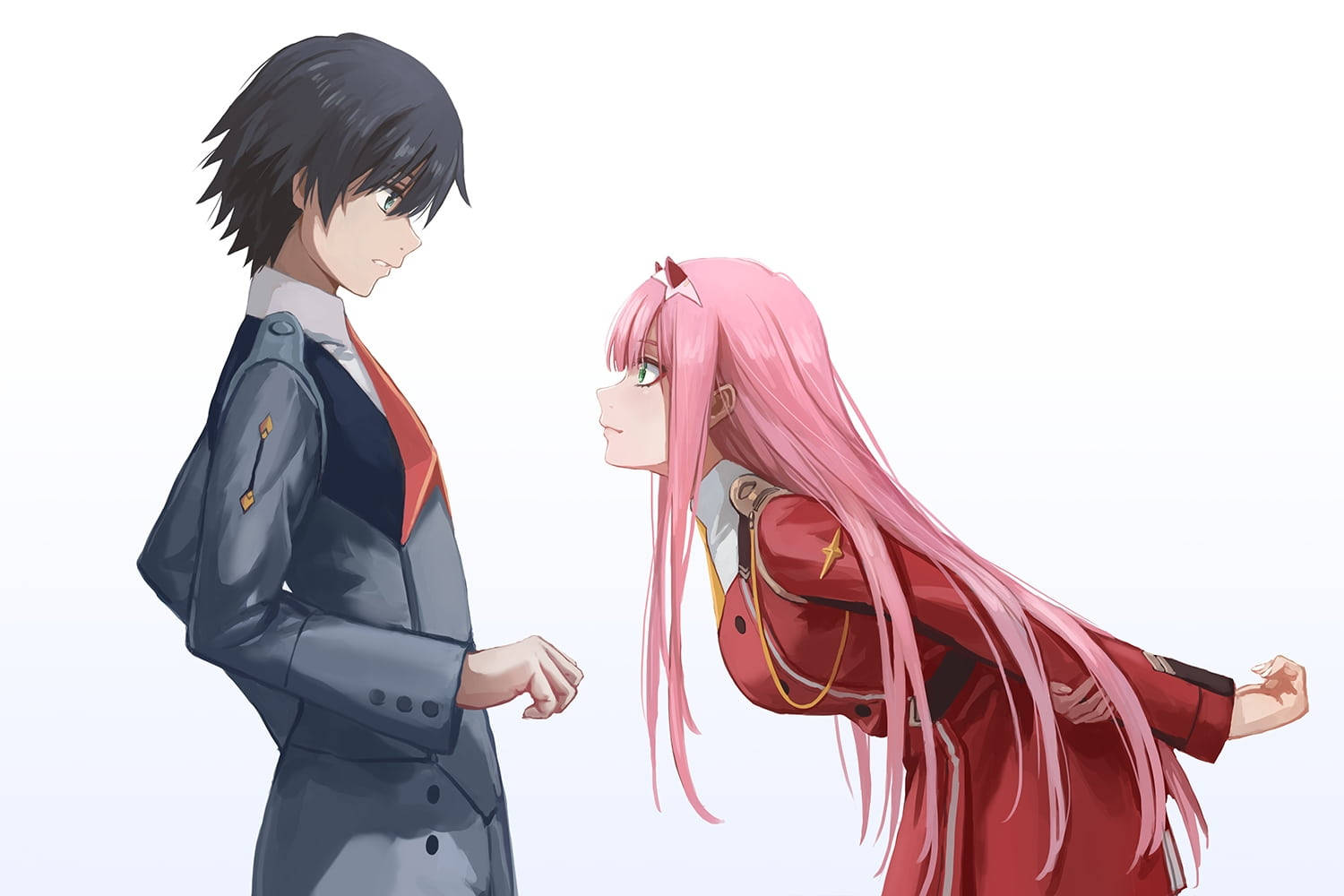 ダーリン・イン・ザ・フランキス アニメ美しいカップル 壁紙