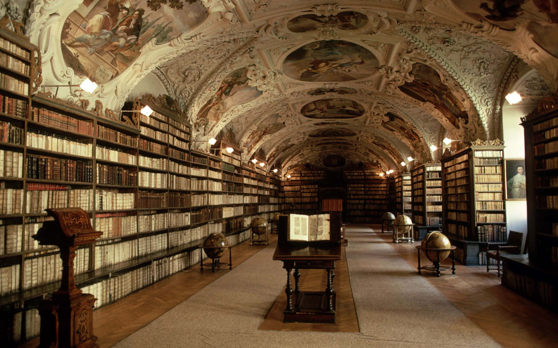 チェコ共和国国立図書館の背景 壁紙