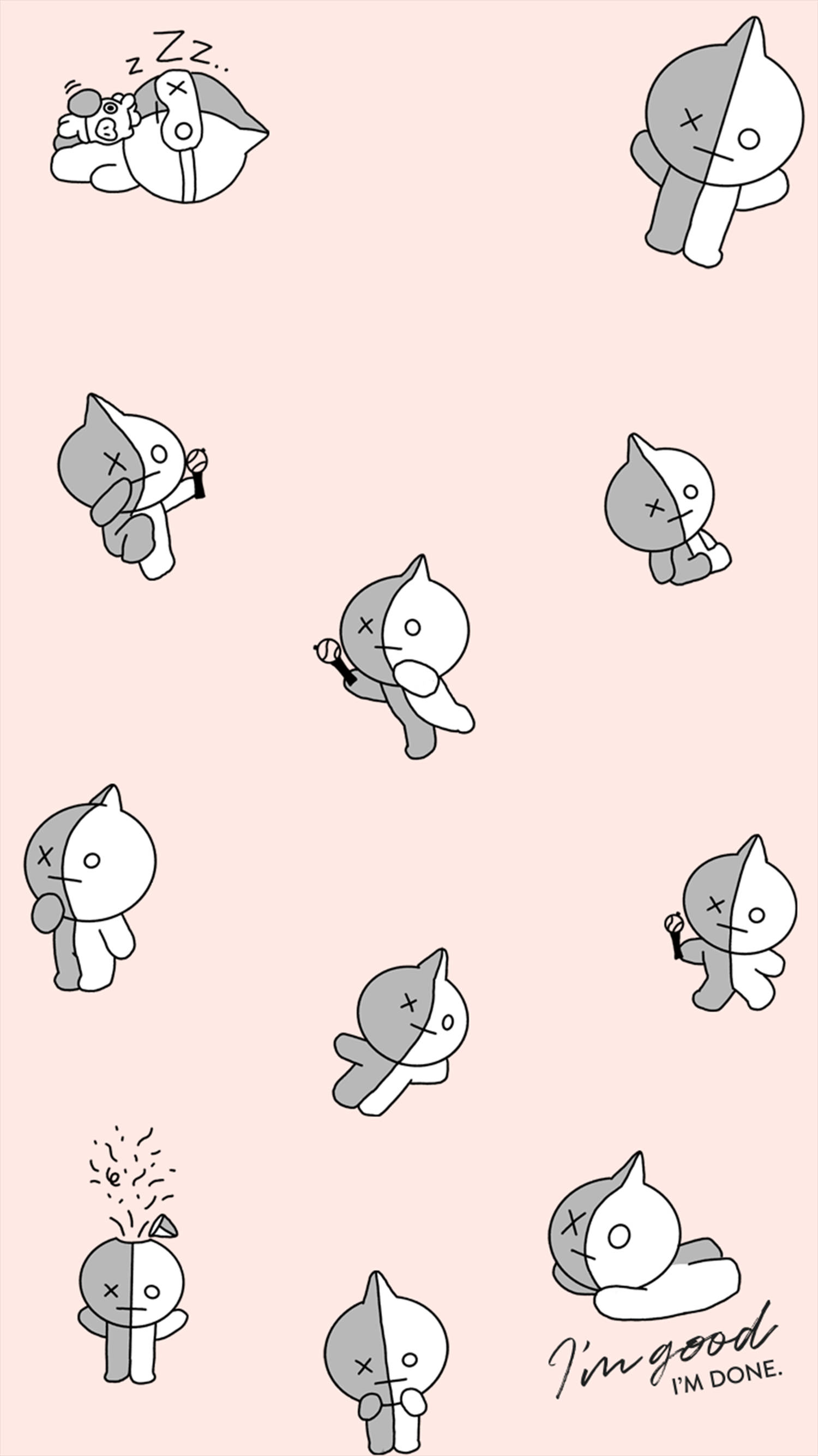 チャーミングなヴァン BT21 壁紙