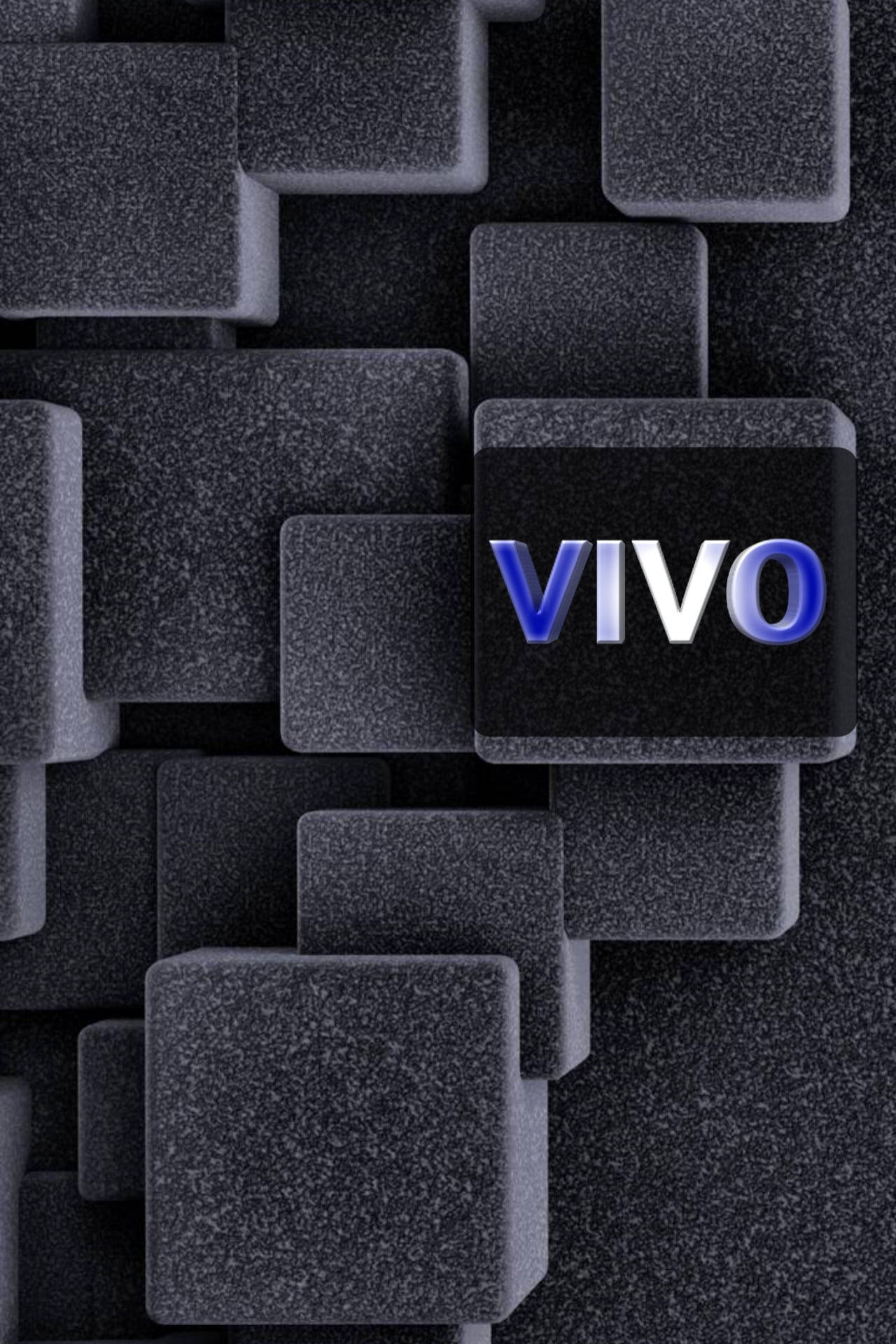 テクスチャードブラックブロック Vivo Y20 壁紙