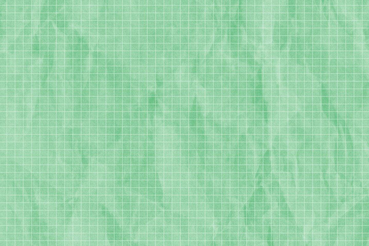 テクスチャー入りシーグリーンとホワイトのグリッド調 壁紙
