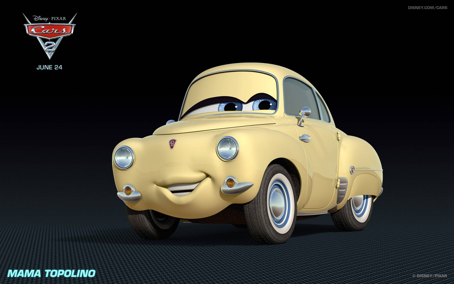 ディズニー・ピクサー『カーズ2』のママ・トポリーノ 壁紙