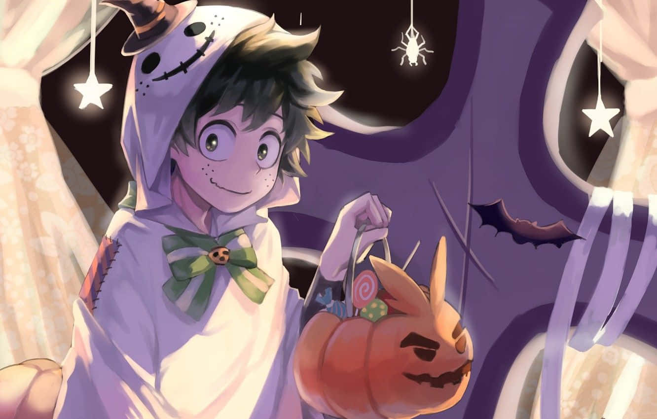 デク 僕のヒーローアカデミア ハロウィン ゴーストコスチューム 壁紙