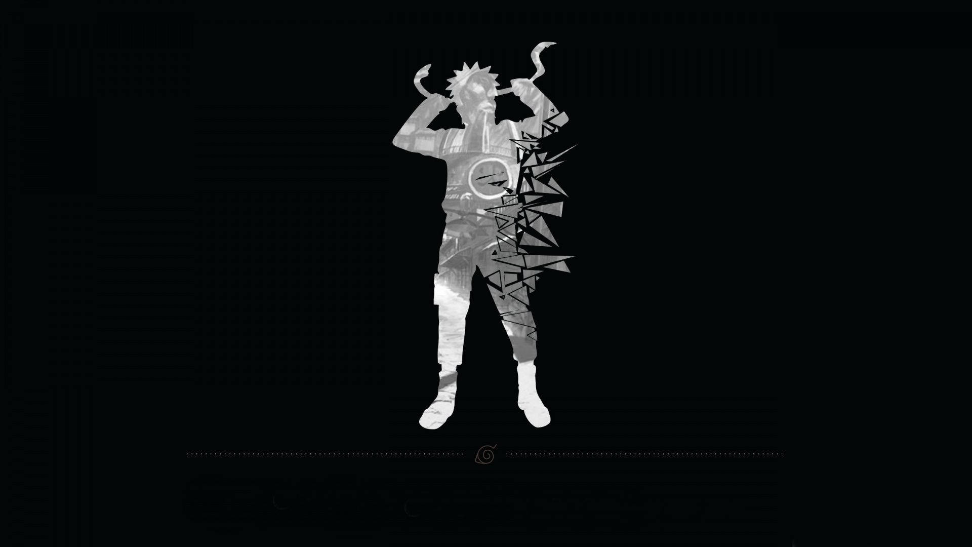 デジタルイラスト うずまきナルト ブラック 壁紙