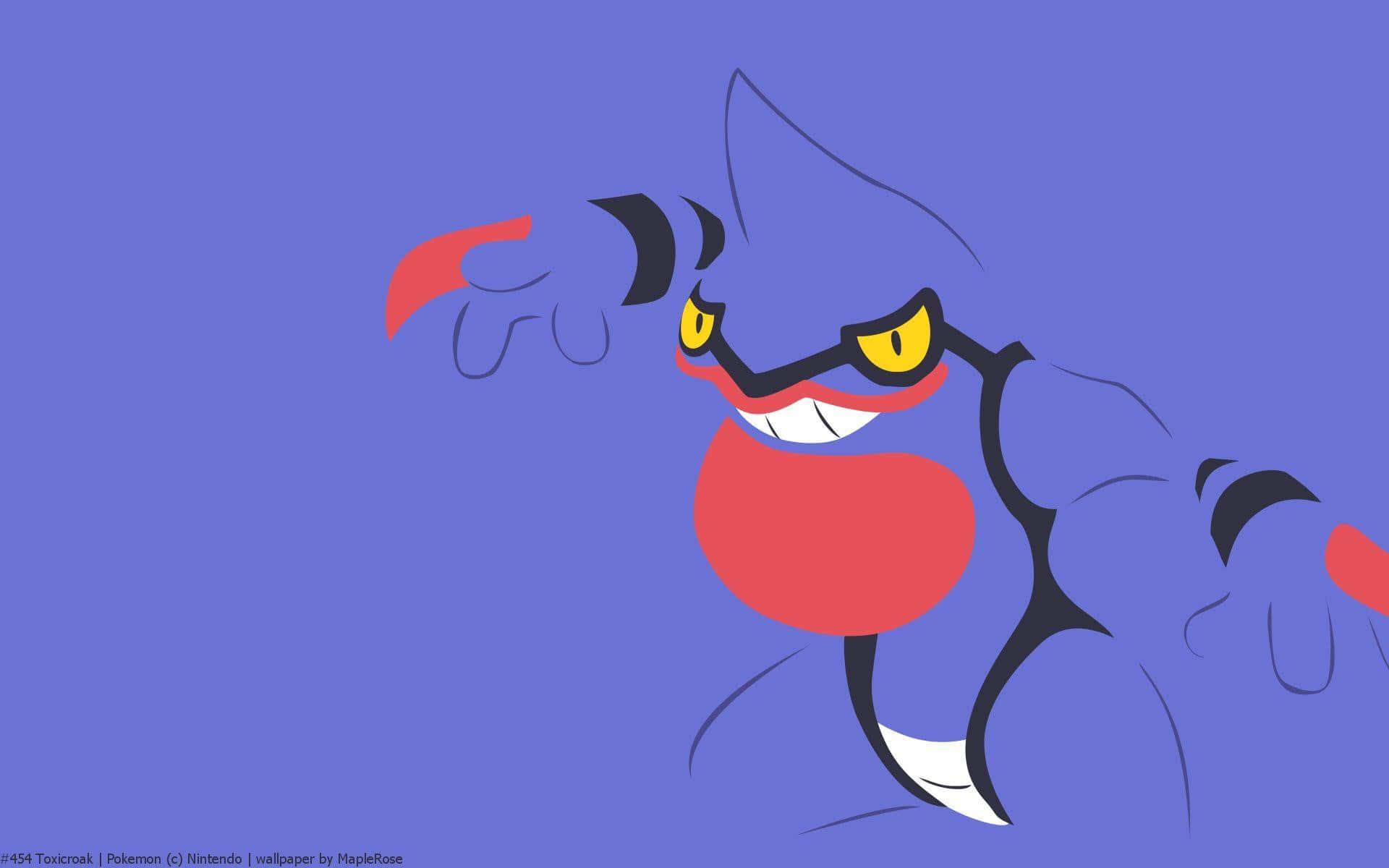 トキシクロアク ポケモン ミニマルな美的イラスト 壁紙