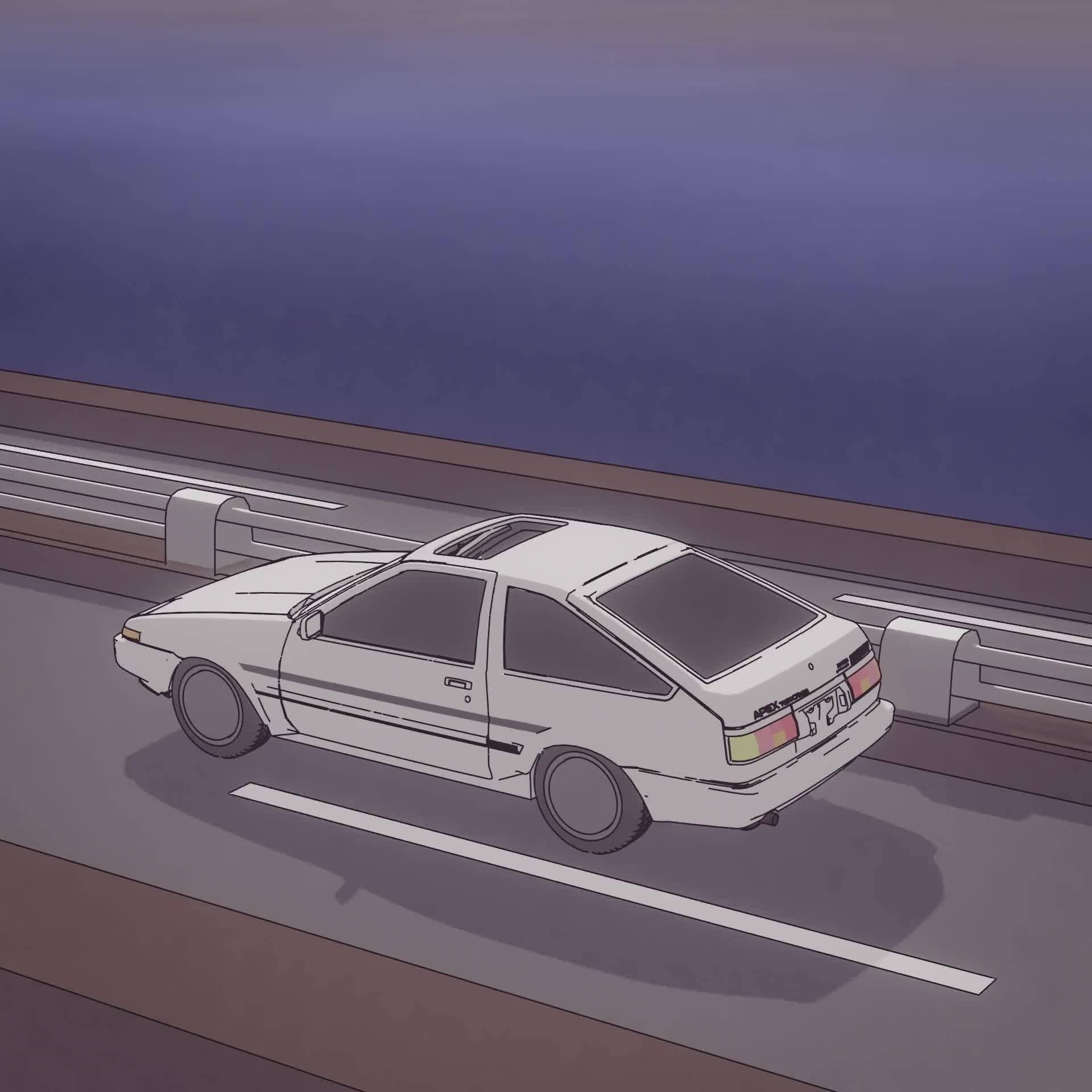 トヨタAE86 アニメカー 壁紙
