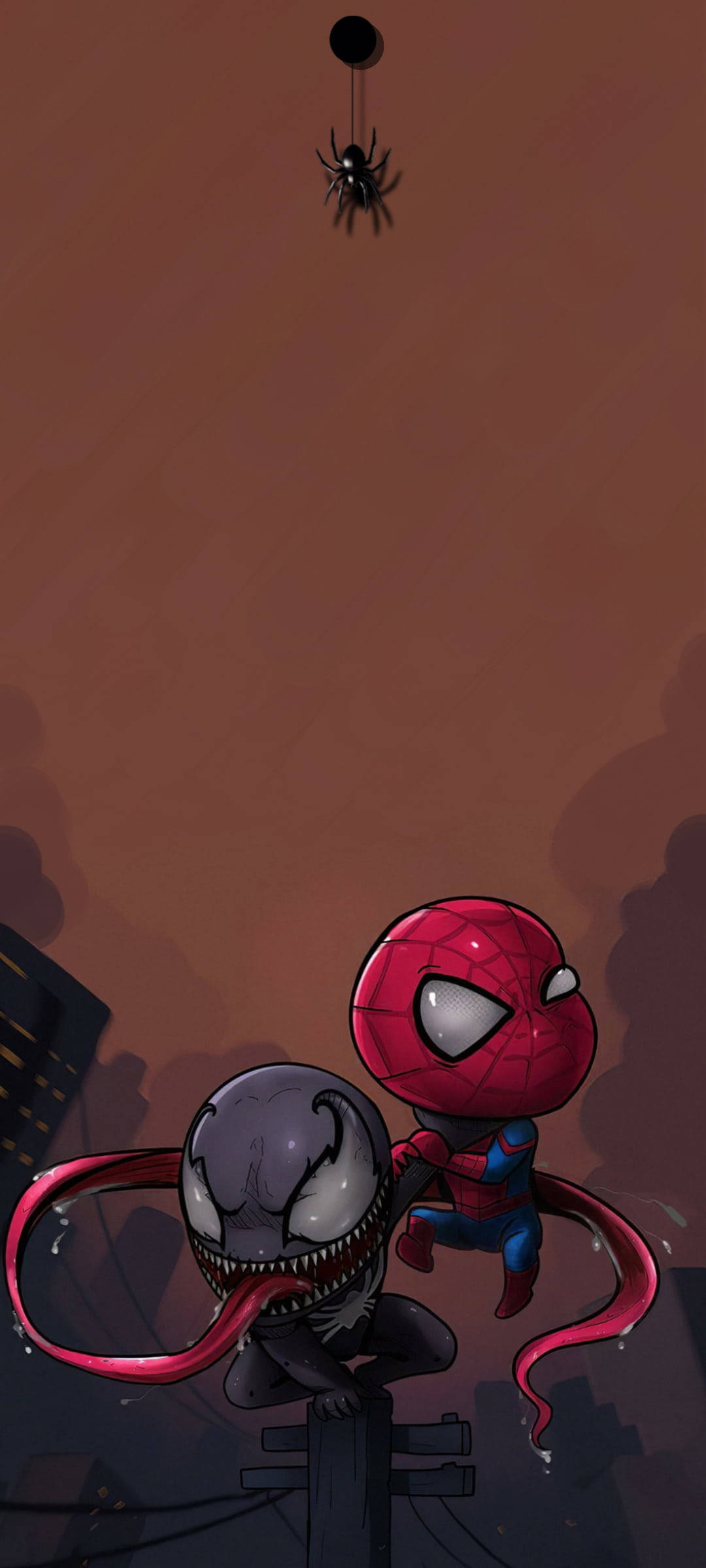ドットノッチ ヴェノムとスパイダーマン 壁紙