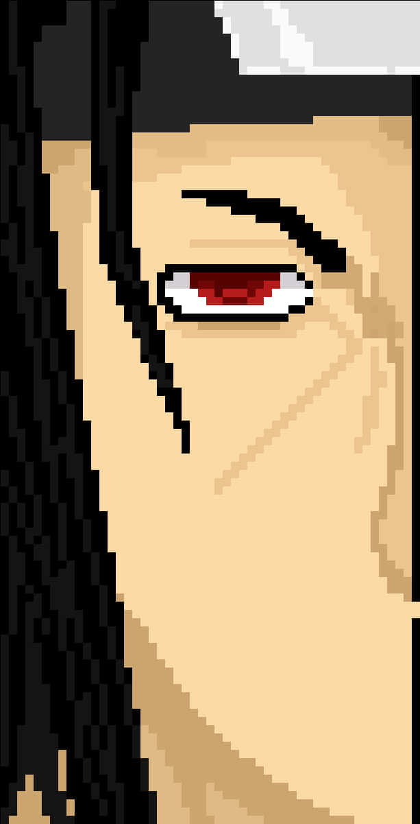 ドット絵の写輪眼 壁紙