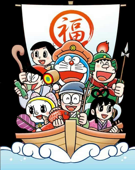 ドラえもんと仲間たちの宝探し冒険 壁紙