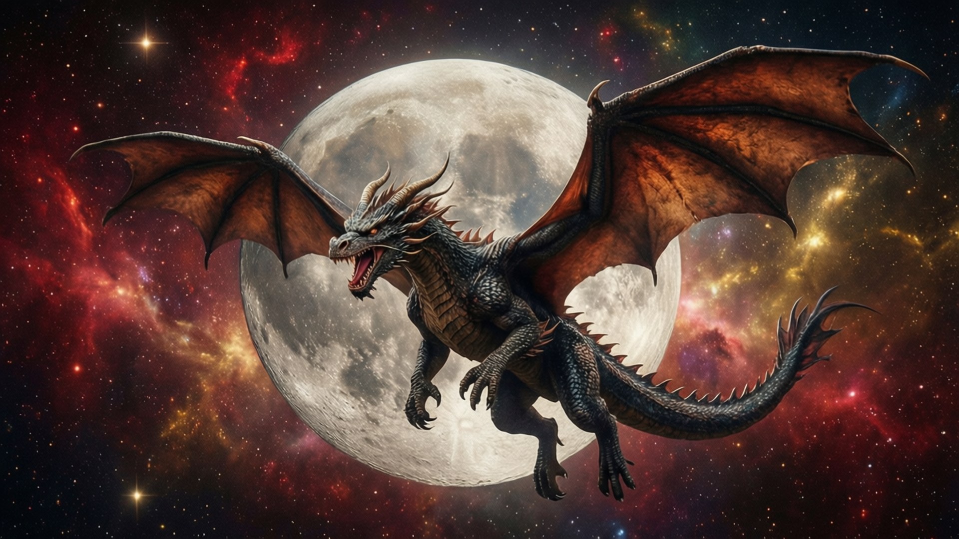 ドラゴン・ムーン・エクリプス 壁紙