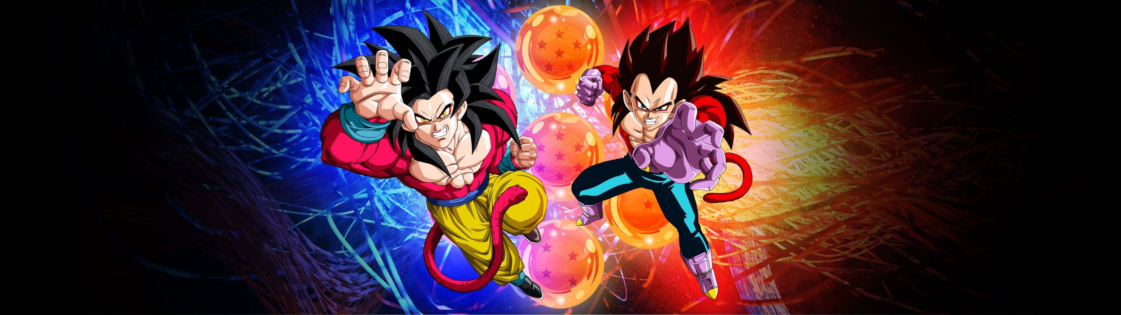 ドラゴンボール ベジータと悟空 3840x1080 アニメ 壁紙