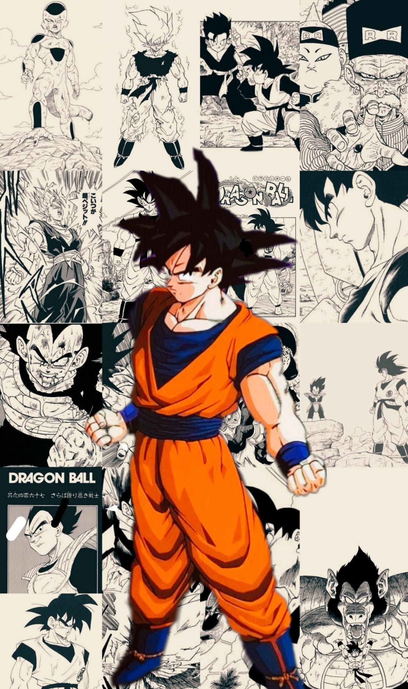 ドラゴンボール 悟空 漫画パネル 壁紙
