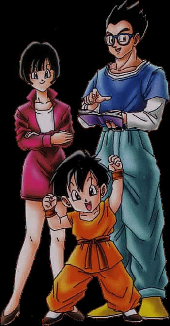 ドラゴンボール 悟飯家族イラスト 壁紙