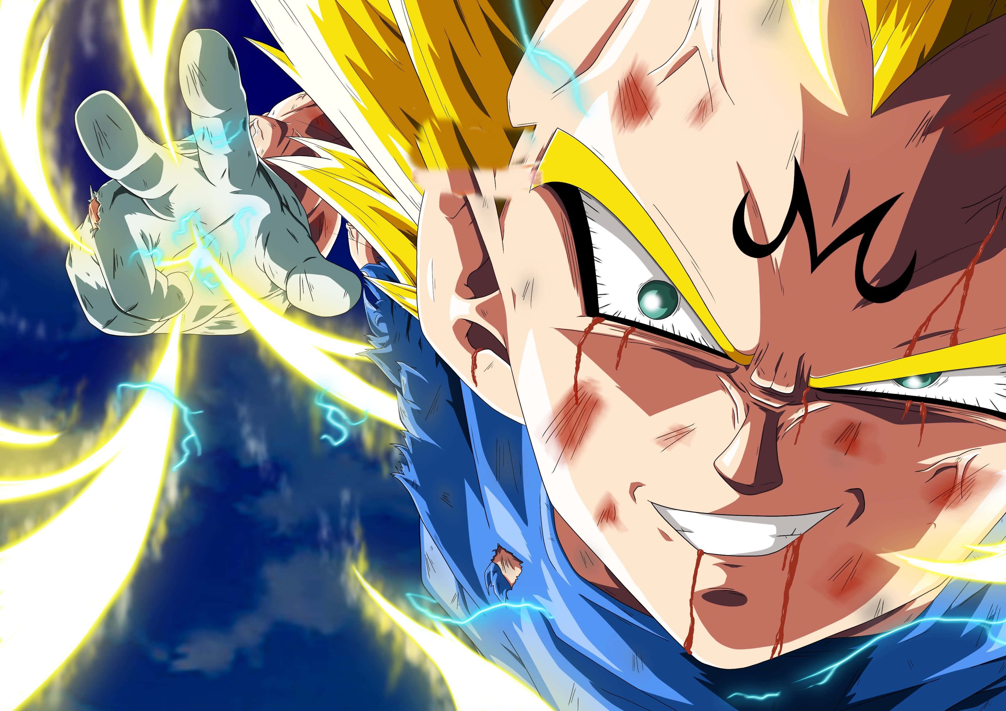 ドラゴンボール 魔人ベジータ チャージアップ 笑み 壁紙