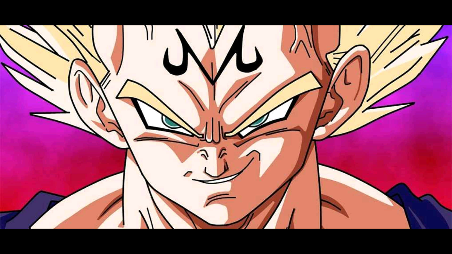 ドラゴンボール 魔人ベジータ 微笑み 紫背景 壁紙