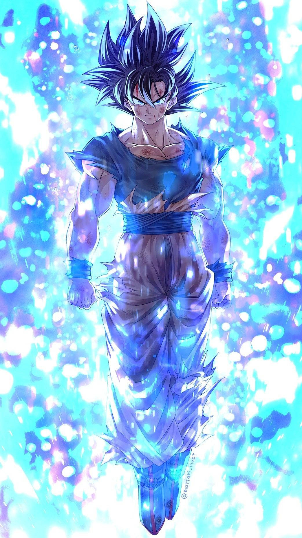 ドラゴンボールZ クールなブルーアート 壁紙