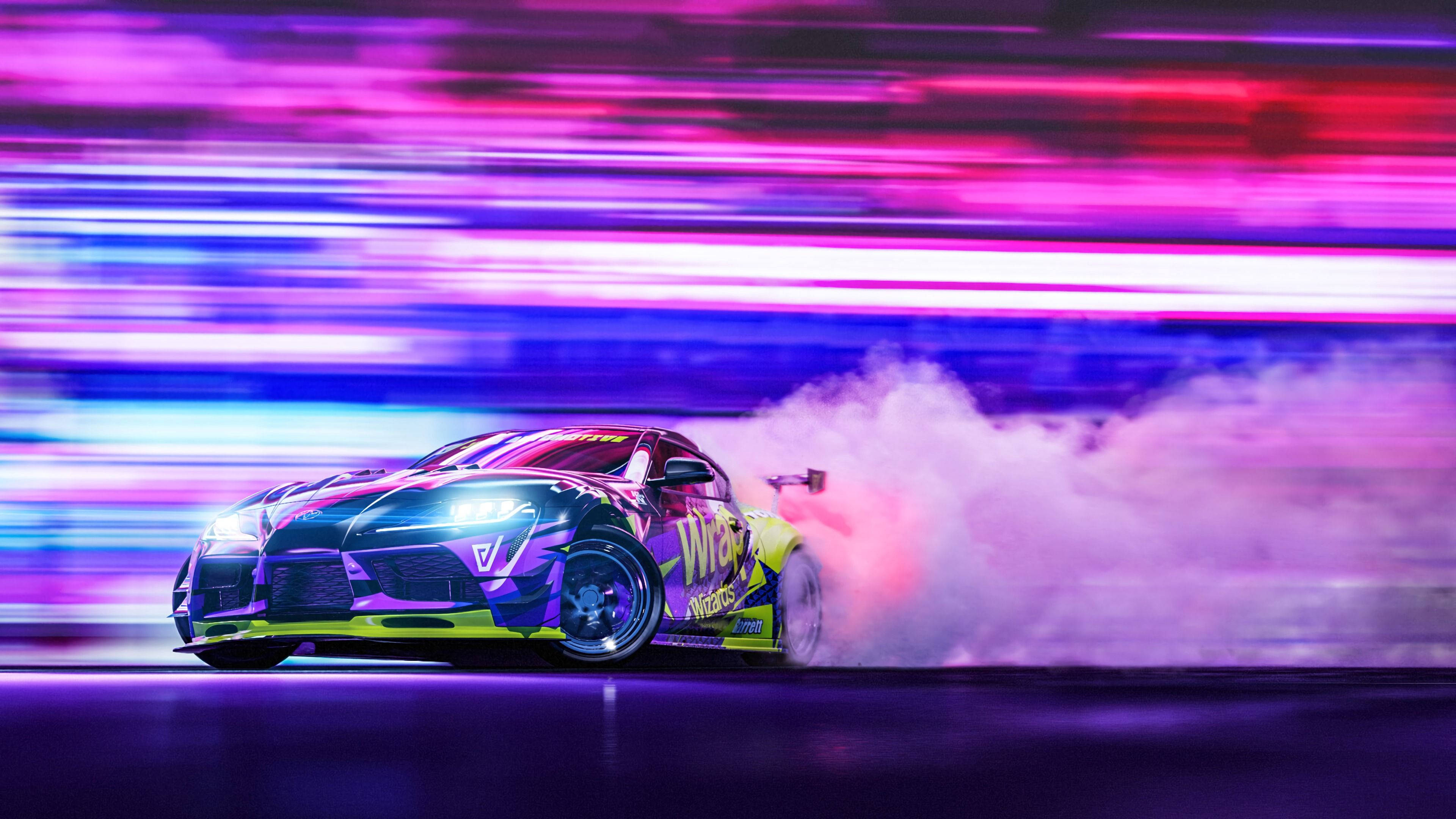 ドリフトカーズ ネオン トヨタ スープラ 壁紙
