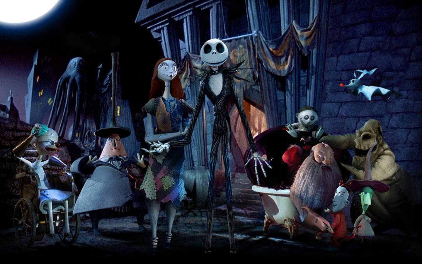 ナイトメアー・ビフォア・クリスマスのハロウィンタウン 壁紙