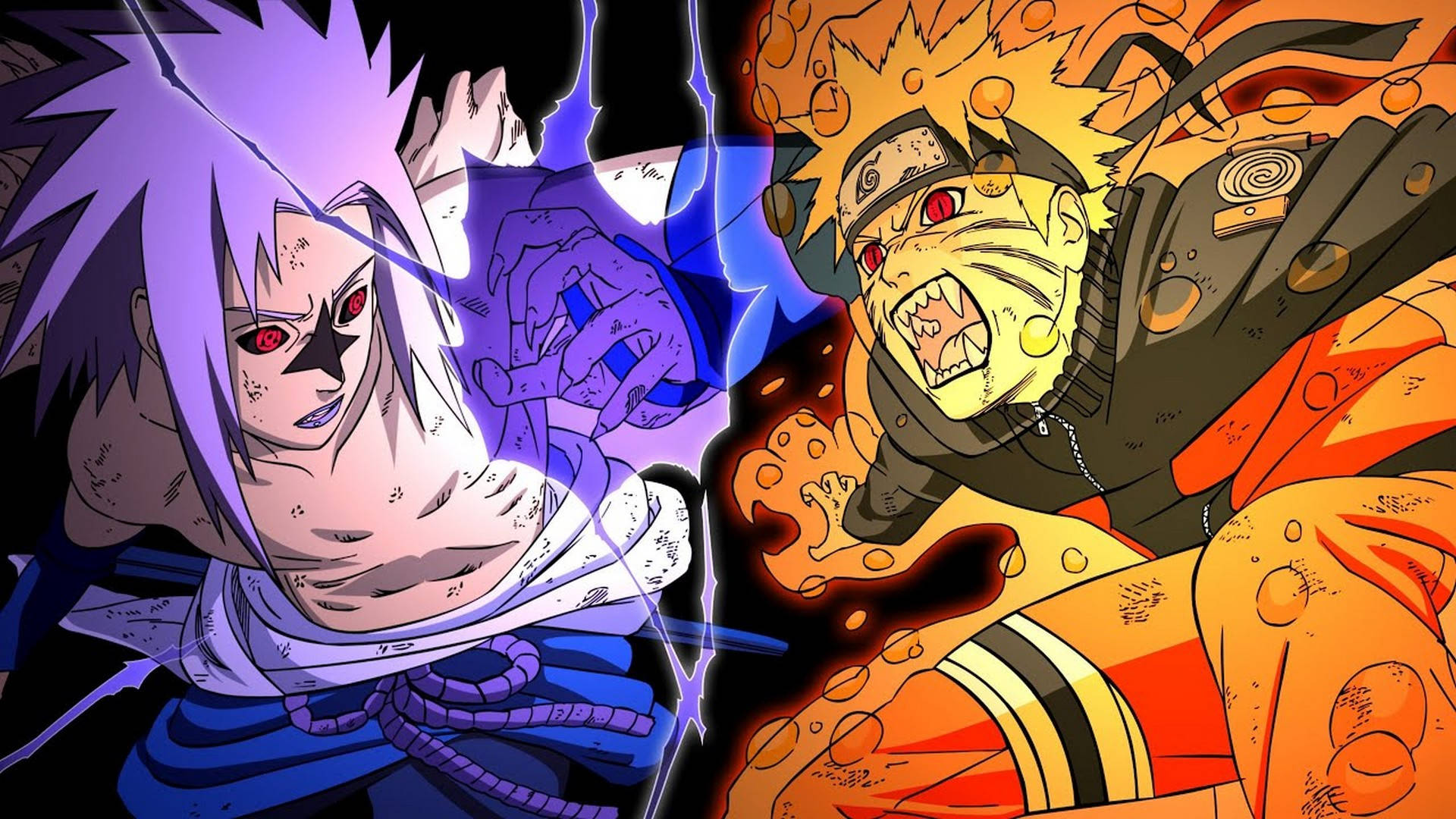 ナルトとサスケの戦いのポスター 壁紙