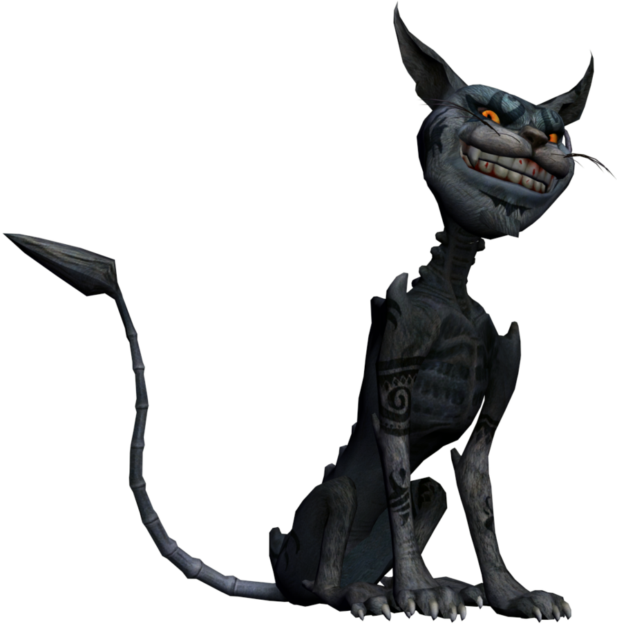 ニヤリと笑うクリーチャー風キャラクター 壁紙