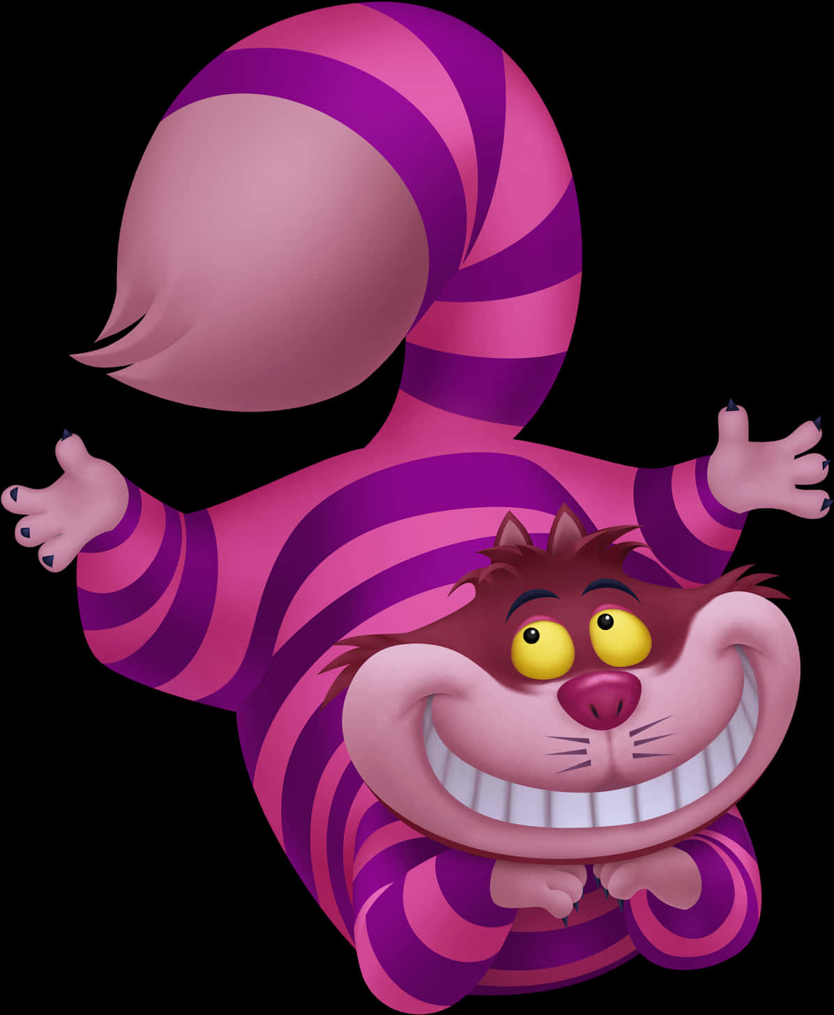 ニヤリと笑うチェシャ猫 ディズニーキャラクター 壁紙