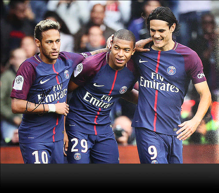 ネイマール エムバペ カバーニ PSG 歓喜の瞬間 壁紙